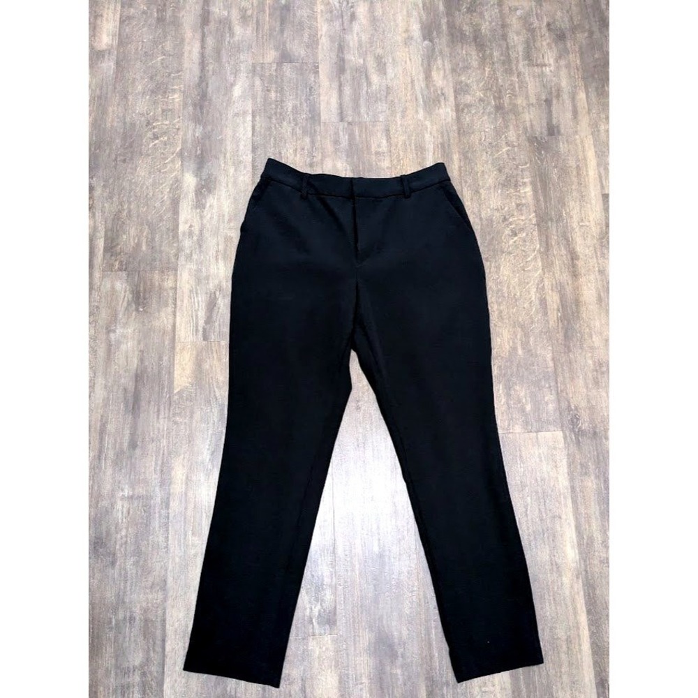 Nine West Mens Black Mid Rise Skinny Dress Pants  10 Stretch Workwear Trousers